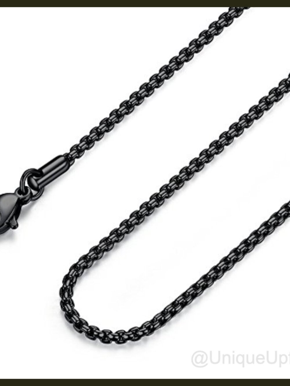 Stainless Steel Rolo Chain Necklace 2mm Square Rolo Unisex Gift Jewelry